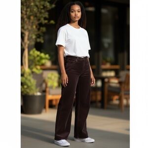 Universal Thread Chocolate Women's Wide Leg Corduroy Super Soft 16